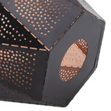 Lamp Shade Wrought Iron Hollow Design Modern Style Corrosion Resistant Table Lamp Shade for E27 E26 Lamp Holder - Extra Image