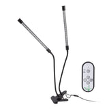 Plant Grow Light Dimmable Timing Full Spectrum USB Powered Dual Head Clip On LED Plant Lamp for Indoor 30W