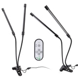 Plant Grow Light Dimmable Timing Full Spectrum USB Powered Dual Head Clip On LED Plant Lamp for Indoor 30W