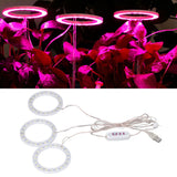 LED Plant Grow Lights Full Spectrum USB Growing Light Timing 5 Level Dimming for Indoor Plant Growing Pink Purple Light - Extra Image