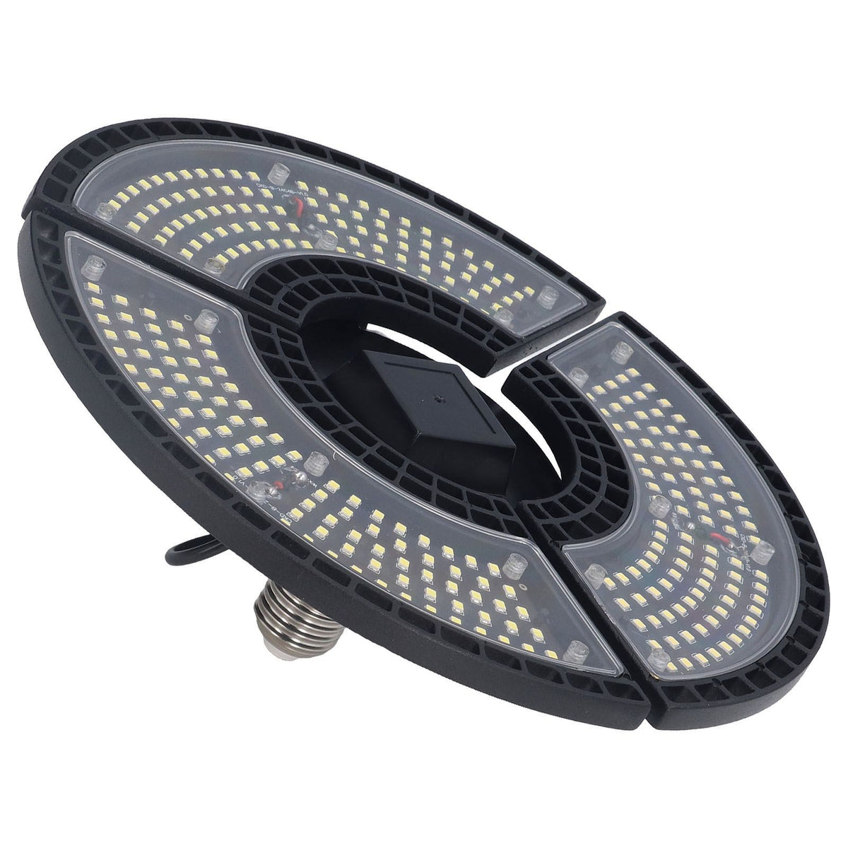 LED Bay Light 60W Waterproof 288 Lamp Beads Foldable 3 Leaf E26 E27 Garage Light for Basements 100 to 277V