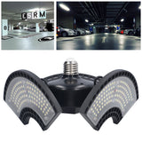 LED Bay Light 60W Waterproof 288 Lamp Beads Foldable 3 Leaf E26 E27 Garage Light for Basements 100 to 277V