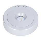 LED Display Base USB RGB Colorful Light Rotating Crystal Display Base Stand for Bottle Jewellery Handicraft - Front View