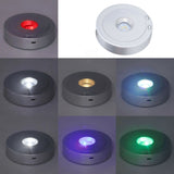 LED Display Base USB RGB Colorful Light Rotating Crystal Display Base Stand for Bottle Jewellery Handicraft