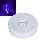 LED Display Base USB RGB Colorful Light Rotating Crystal Display Base Stand for Bottle Jewellery Handicraft