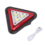 COB Work Light Triangle Multifunctional Warning Red Floodlight USB Charging Car Repairing Floodlight for Car Emergency