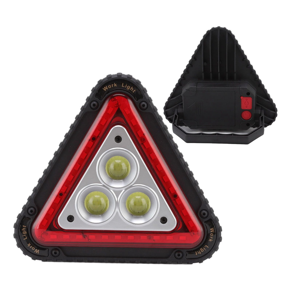 COB Work Light Triangle Multifunctional Warning Red Floodlight USB Charging Car Repairing Floodlight for Car Emergency