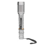 Telescopic Zoomable Flashlight 5 Lighting Modes 5000LM Waterproof Bright Flashlight for Outdoor Adventure Camping Home Gray