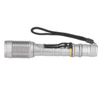 Telescopic Zoomable Flashlight 5 Lighting Modes 5000LM Waterproof Bright Flashlight for Outdoor Adventure Camping Home Gray