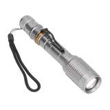 Telescopic Zoomable Flashlight 5 Lighting Modes 5000LM Waterproof Bright Flashlight for Outdoor Adventure Camping Home Gray
