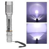 Telescopic Zoomable Flashlight 5 Lighting Modes 5000LM Waterproof Bright Flashlight for Outdoor Adventure Camping Home Gray