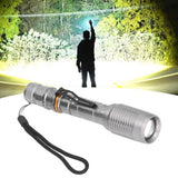 Telescopic Zoomable Flashlight 5 Lighting Modes 5000LM Waterproof Bright Flashlight for Outdoor Adventure Camping Home Gray - Extra Image