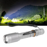 Telescopic Zoomable Flashlight 5 Lighting Modes 5000LM Waterproof Bright Flashlight for Outdoor Adventure Camping Home Gray