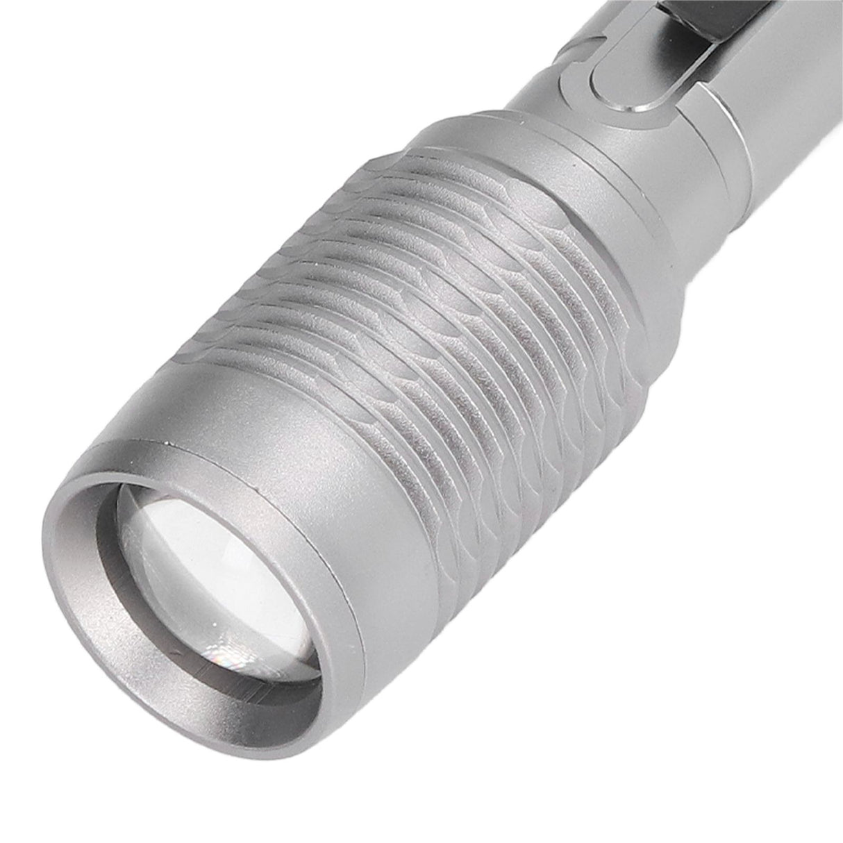 Telescopic Zoomable Flashlight 5 Lighting Modes 5000LM Waterproof Bright Flashlight for Outdoor Adventure Camping Home Gray