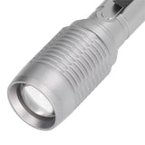 Telescopic Zoomable Flashlight 5 Lighting Modes 5000LM Waterproof Bright Flashlight for Outdoor Adventure Camping Home Gray