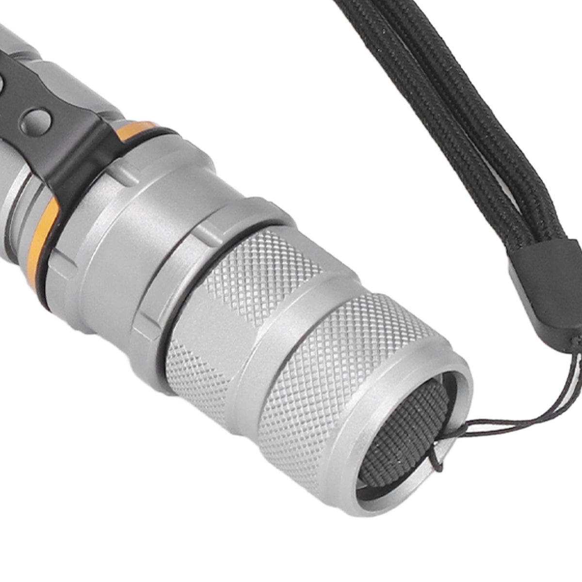 Telescopic Zoomable Flashlight 5 Lighting Modes 5000LM Waterproof Bright Flashlight for Outdoor Adventure Camping Home Gray