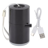 Electric Vacuum Pump USB Charging Inflatable Pump with 4 Lighting Gear for Outdoor Camping Black