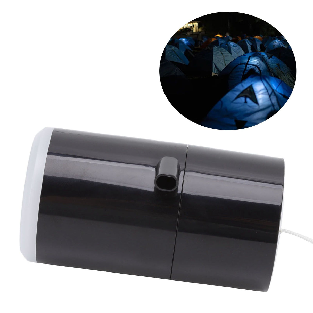 Electric Vacuum Pump USB Charging Inflatable Pump with 4 Lighting Gear for Outdoor Camping Black