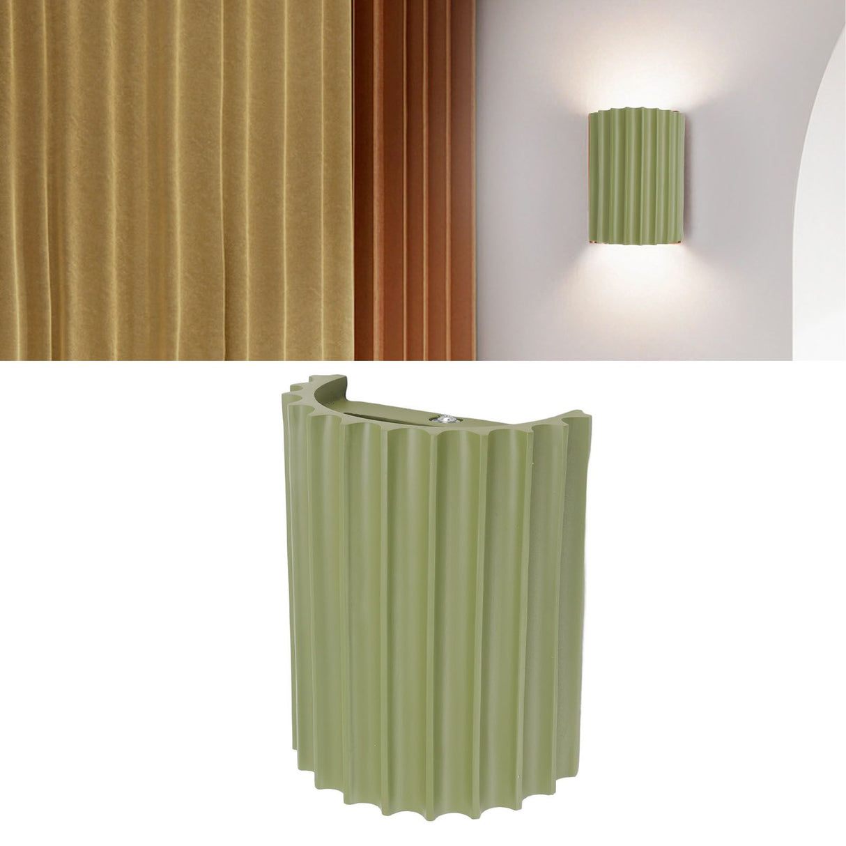 LED Wall Light G9 Lamp Holders Simple Beautiful Decorative Wall Lamp for Bedroom Living Room Entrance 100‑240V Green
