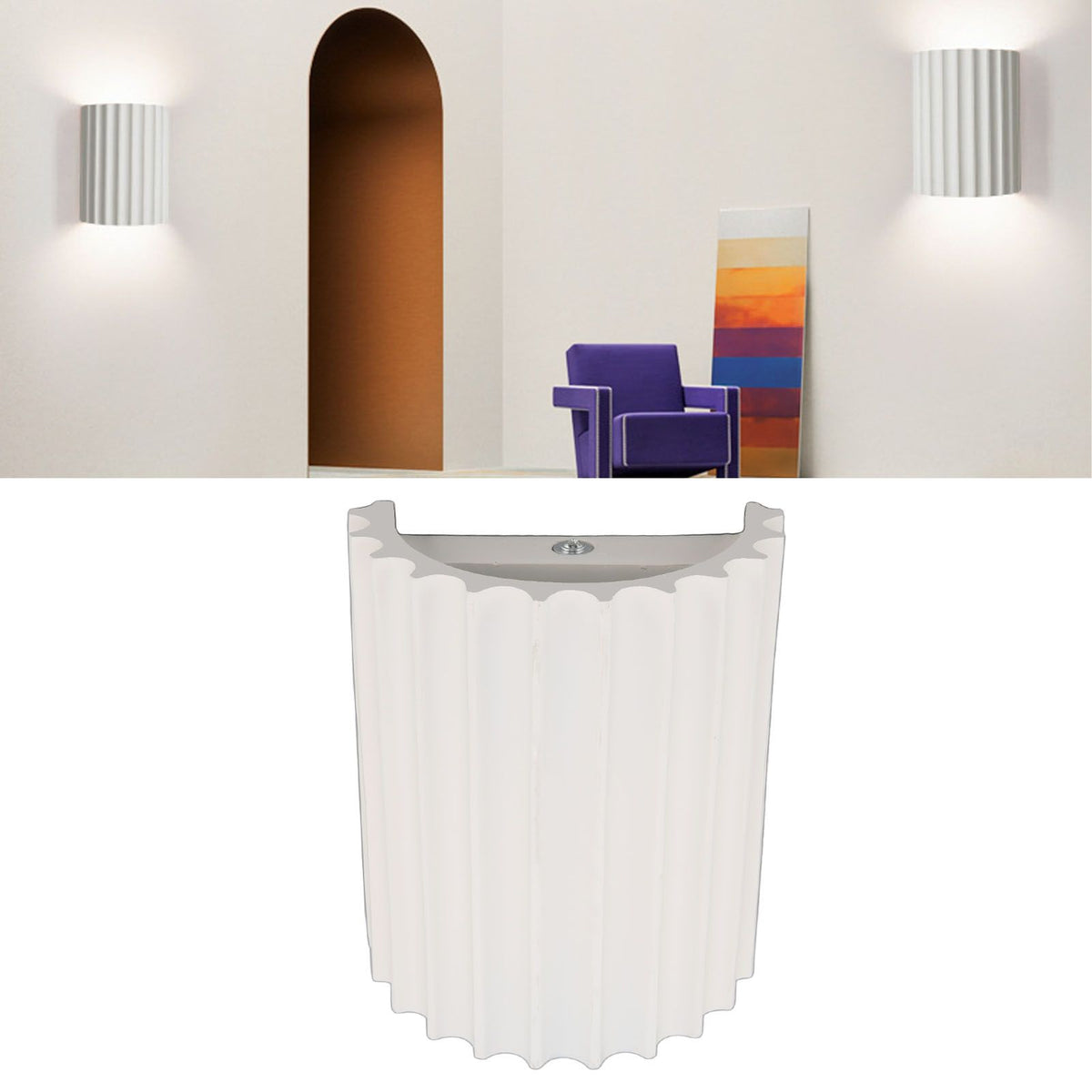 LED Wall Light G9 Lamp Holders Simple Beautiful Decorative Wall Lamp for Bedroom Living Room Entrance 100‑240V White