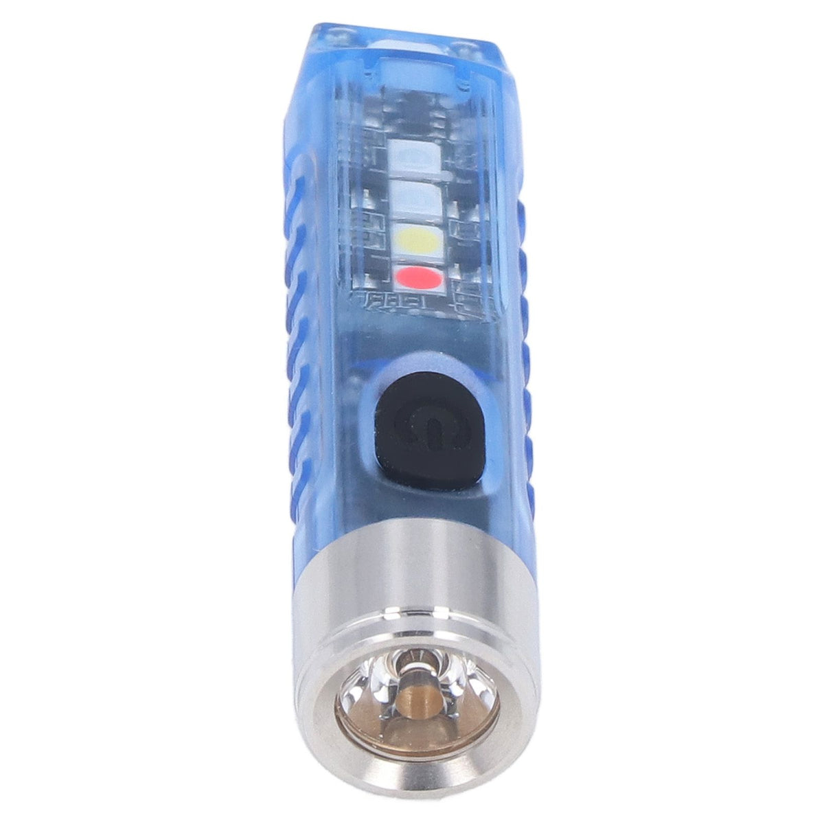 Keychain Flashlight 10 Lighting Modes 5LED TYPE C Fast Charging IP65 Waterproof Portable Keychain Light with Magnetic Base Blue