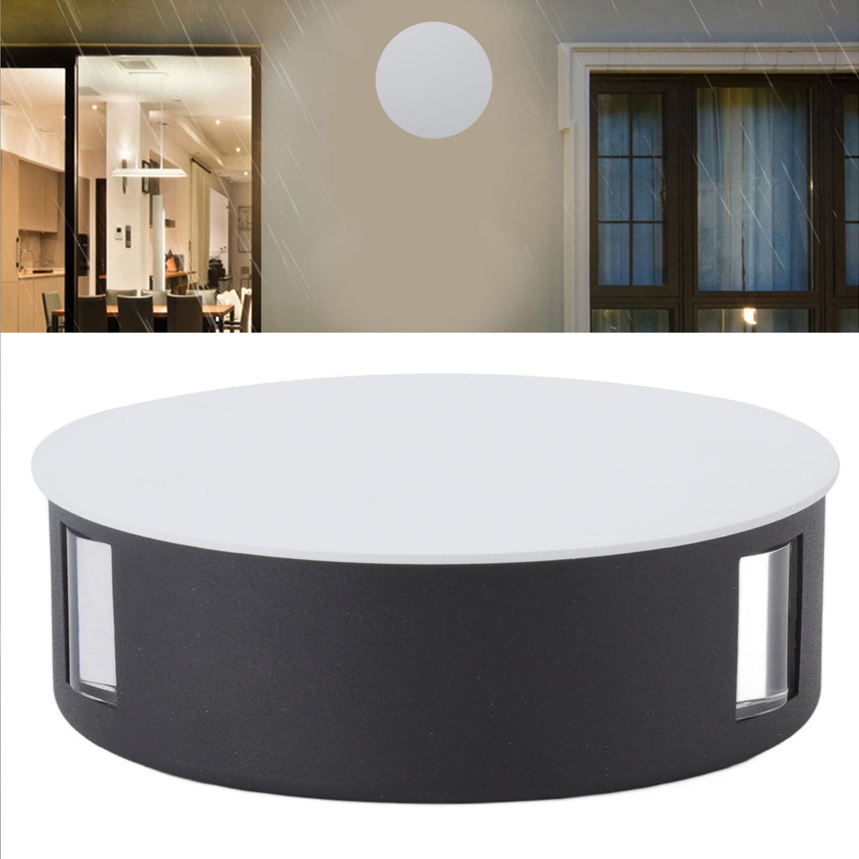 Wall Light Round Shape Aluminum Alloy 3 Beams Modern Wall Sconce Lamp for Dining Room AC85‑265V 9W White