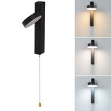 LED Wall Lights 3 Color Modes Modern Style Aluminium Pull Chain Switch Modern Wall Sconces for Bedroom Stair 85 to 265V - Extra Image
