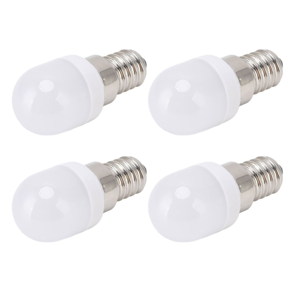 10Pcs E14 Light Bulb Stainless Steel 1.5W 220V LED Bulb for Chandelier Ceiling Cabinet Wall Table Lamps Warm White Light