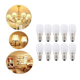 10Pcs E14 Light Bulb Stainless Steel 1.5W 220V LED Bulb for Chandelier Ceiling Cabinet Wall Table Lamps Warm White Light - Extra Image