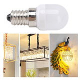 10Pcs E14 Light Bulb Stainless Steel 1.5W 220V LED Bulb for Chandelier Ceiling Cabinet Wall Table Lamps Warm White Light