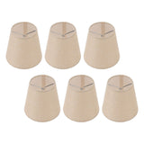 6PCS Linen Fabric Lamp Shade Cover Cylindrical Lampshade with Iron Support for Household Light