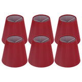 6PCS Fabric Lampshade Modern Simple Good Light Transmission Table Lamp Shade for E14 Bulb Miniature Bulb for Ceiling Lamp A3 01 Wine Red
