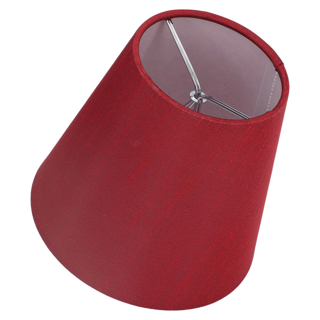 6PCS Fabric Lampshade Modern Simple Good Light Transmission Table Lamp Shade for E14 Bulb Miniature Bulb for Ceiling Lamp A3 01 Wine Red