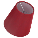 6PCS Fabric Lampshade Modern Simple Good Light Transmission Table Lamp Shade for E14 Bulb Miniature Bulb for Ceiling Lamp A3 01 Wine Red