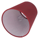 6PCS Fabric Lampshade Modern Simple Good Light Transmission Table Lamp Shade for E14 Bulb Miniature Bulb for Ceiling Lamp A3 01 Wine Red
