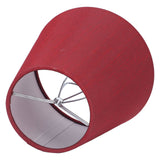 6PCS Fabric Lampshade Modern Simple Good Light Transmission Table Lamp Shade for E14 Bulb Miniature Bulb for Ceiling Lamp A3 01 Wine Red