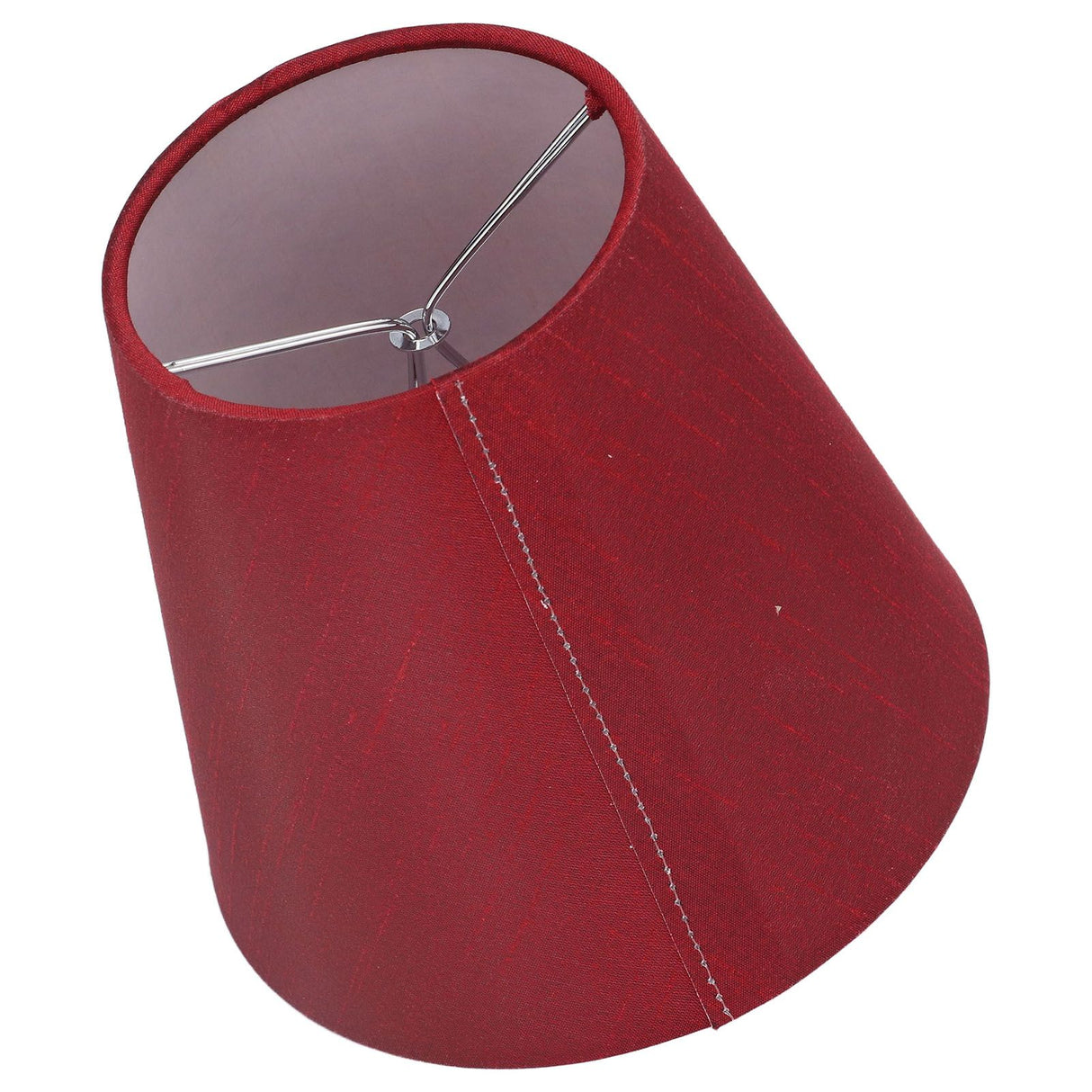 6PCS Fabric Lampshade Modern Simple Good Light Transmission Table Lamp Shade for E14 Bulb Miniature Bulb for Ceiling Lamp A3 01 Wine Red