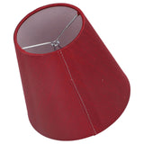 6PCS Fabric Lampshade Modern Simple Good Light Transmission Table Lamp Shade for E14 Bulb Miniature Bulb for Ceiling Lamp A3 01 Wine Red - Extra Image