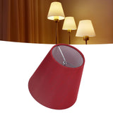 6PCS Fabric Lampshade Modern Simple Good Light Transmission Table Lamp Shade for E14 Bulb Miniature Bulb for Ceiling Lamp A3 01 Wine Red