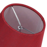 6PCS Fabric Lampshade Modern Simple Good Light Transmission Table Lamp Shade for E14 Bulb Miniature Bulb for Ceiling Lamp A3 01 Wine Red - Extra Image