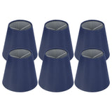 6PCS Fabric Lampshade Modern Simple Good Light Transmission Table Lamp Shade for E14 Bulb Miniature Bulb for Ceiling Lamp A3 02 Dark Blue