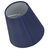 6PCS Fabric Lampshade Modern Simple Good Light Transmission Table Lamp Shade for E14 Bulb Miniature Bulb for Ceiling Lamp A3 02 Dark Blue