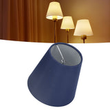 6PCS Fabric Lampshade Modern Simple Good Light Transmission Table Lamp Shade for E14 Bulb Miniature Bulb for Ceiling Lamp A3 02 Dark Blue - Extra Image
