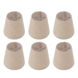 6Pcs Small Lamp Shade Clip On Drum Linen Fabric Lampshade for Candle Bulbs Lighting Accessories - Top-Down View
