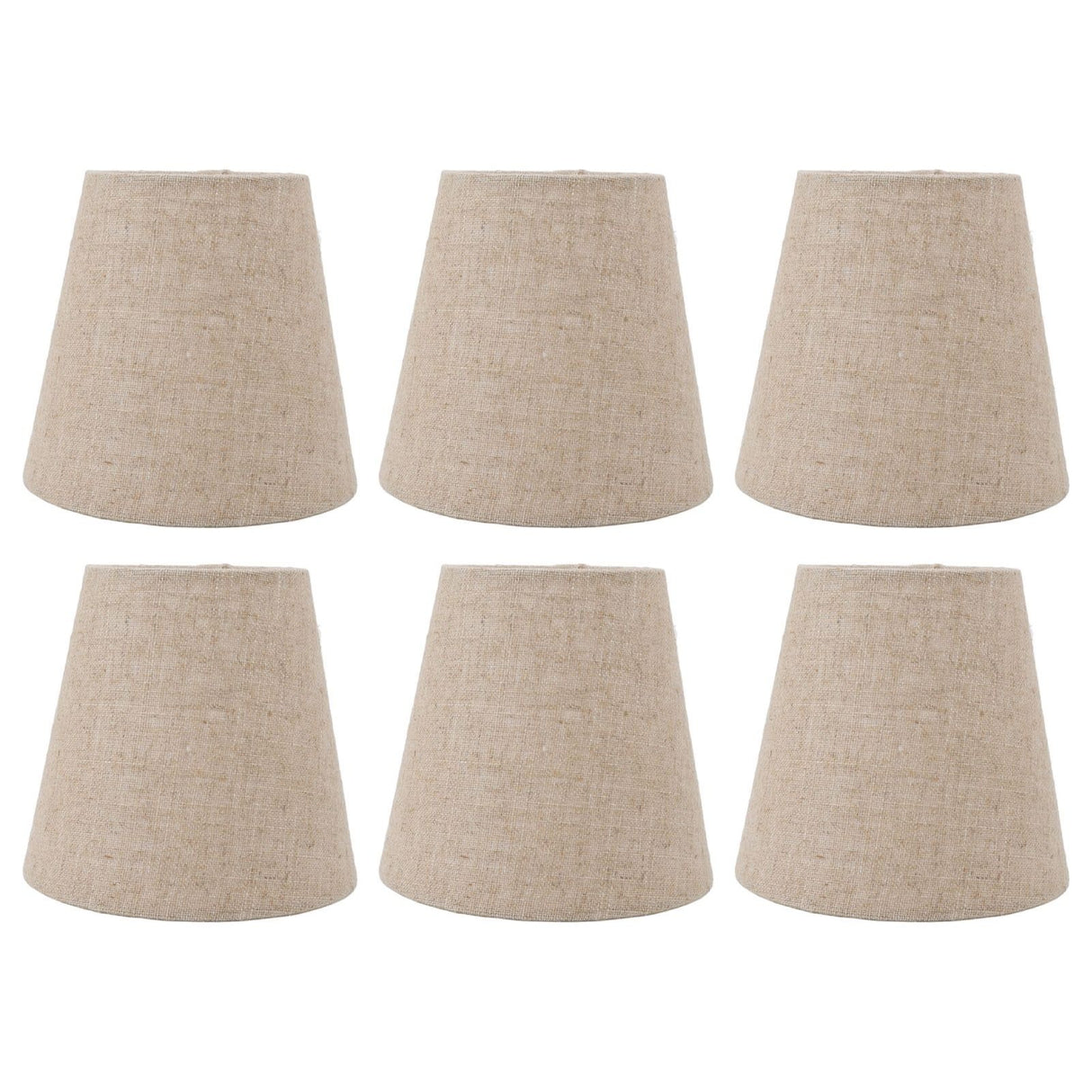 6Pcs Small Lamp Shade Clip On Drum Linen Fabric Lampshade for Candle Bulbs Lighting Accessories