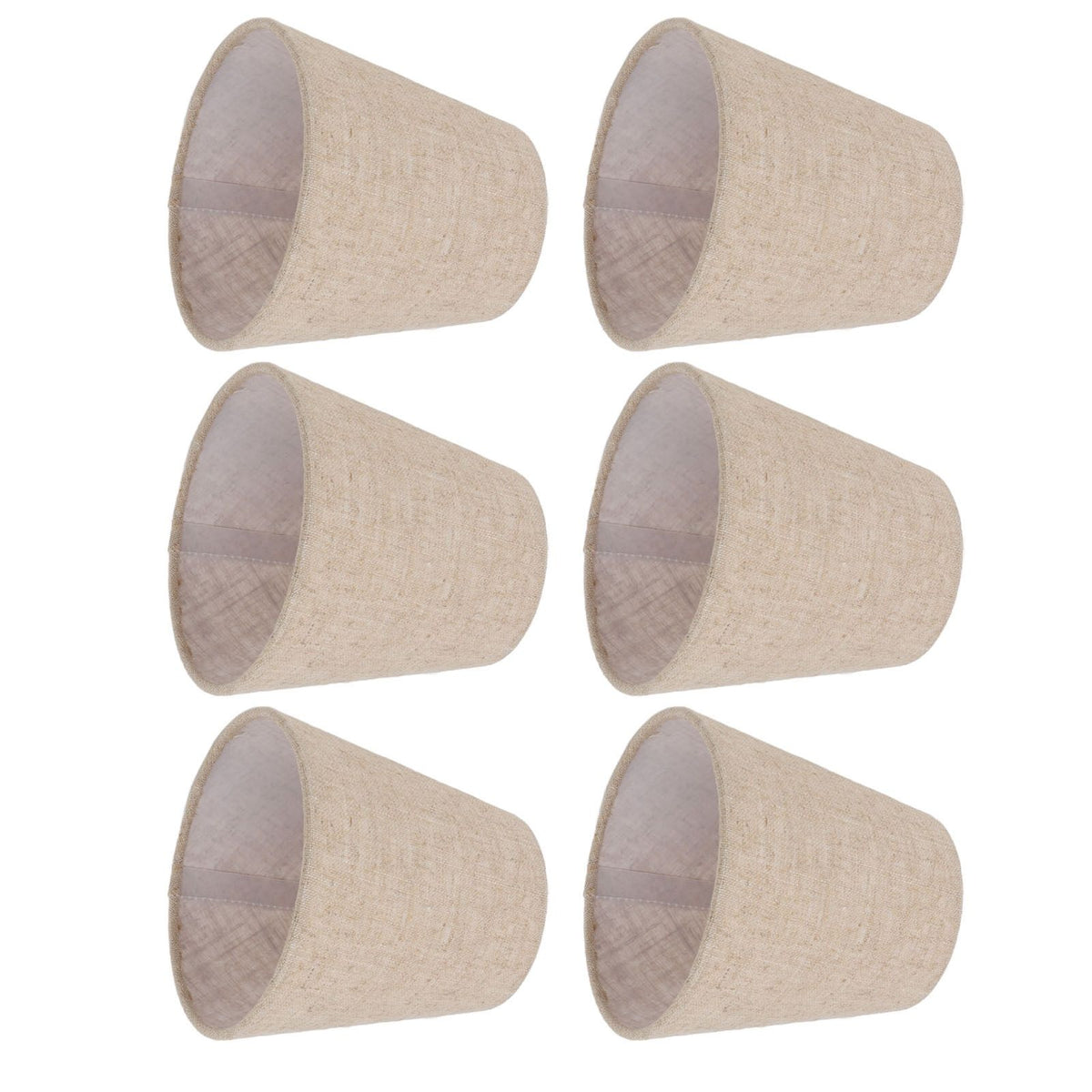 6Pcs Small Lamp Shade Clip On Drum Linen Fabric Lampshade for Candle Bulbs Lighting Accessories