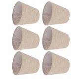 6Pcs Small Lamp Shade Clip On Drum Linen Fabric Lampshade for Candle Bulbs Lighting Accessories