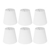 6Pcs White Fabric Lampshade Kit Modern Minimalist Lampshade for Candelabra Floor Table Chandelier Wall