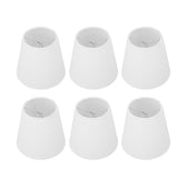 6Pcs White Fabric Lampshade Kit Modern Minimalist Lampshade for Candelabra Floor Table Chandelier Wall