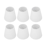 6Pcs White Fabric Lampshade Kit Modern Minimalist Lampshade for Candelabra Floor Table Chandelier Wall